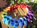 bunte Babyschuhe